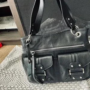 Franco Sarto | Bags | Franco Sarto Black Leather Purse  Franco Sarto Black Leather Bag main image 0